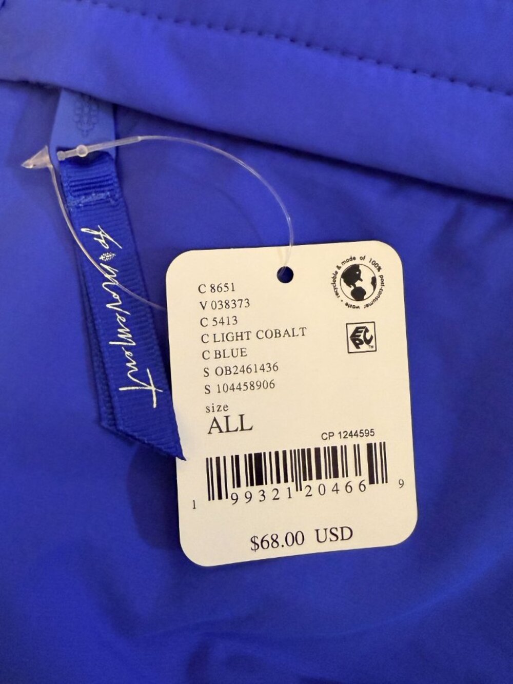 FP Movement Free People Studio Waist Sling Bag In Cobalt Blue - One Size - NWT - Picture 10 of 10